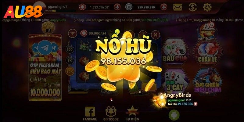 Top 3 tựa game nổ hũ bạn nên thử sức tại sảnh nổ hũ AU88